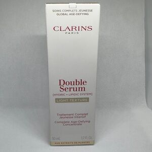 NIB CLARINS DOUBLE SERUM LIGHT TEXTURE 1.7oz/50ml Brand New Unopened